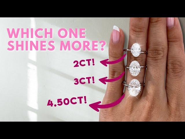 Oval Diamond Carat Size Comparison: From 1.50ct To 4.50ct!