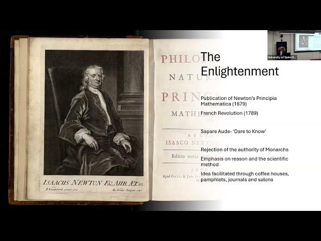 Lecture 2: The Enlightenment by Tom Bennett OBE  | The University of Notre Dame Australia