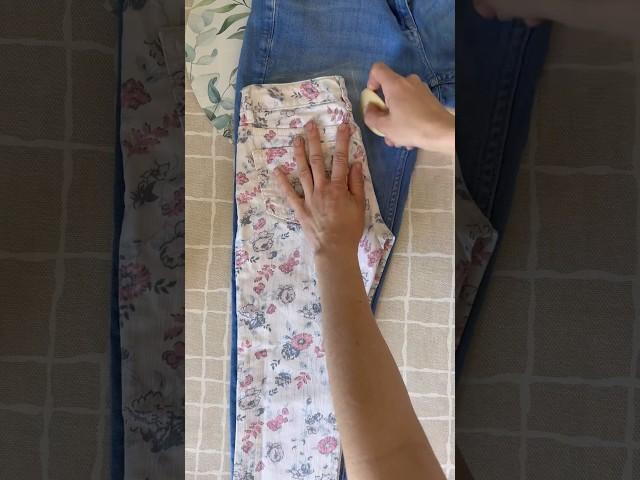 DIY sew from old jeans. baby pants in a couple of minutes. #shorts #diy #baby #jeans