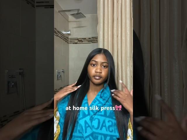 My silk press routine 🩷 #silkpress #naturalhair #hairtutorial #hairstyle #naturalhairstyles