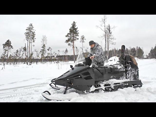 СНЕГОХОД СМ-002. ВЫЕЗД В ТАЙГУ ПО ОХОТЕ. ОБКАТЫВАЮ НОВУЮ ТЕХНИКУ.