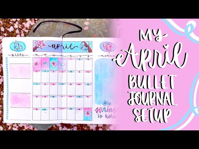 PLAN WITH ME || Cherry Blossom April 2022 Bullet Journal Setup