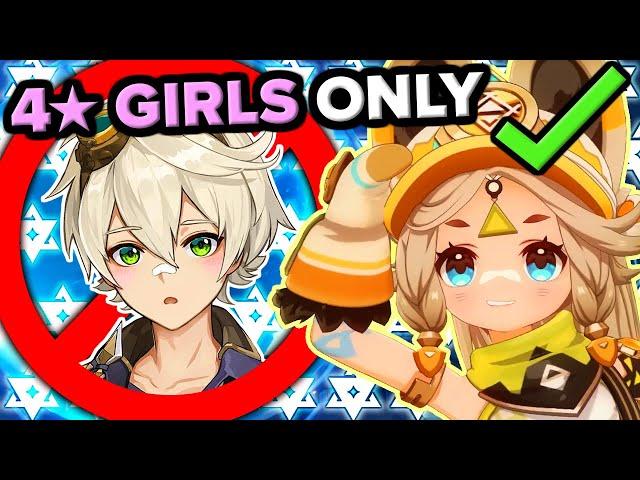 Clearing Abyss With 4 Stars Only, But They're All Girls | Genshin Impact