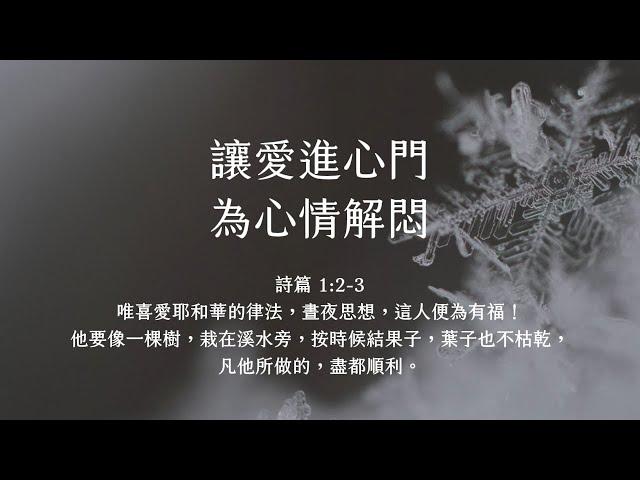 禱告時光《讓愛進心門，為心情解悶》