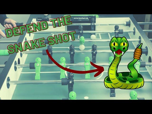 Foosball Tutorial - How To Defend The Snake Shot (Jet) - Table Soccer | #strategysunday with Linh