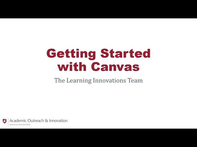 Getting Started With Canvas