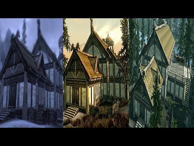 Skyrim Hearthfire DLC - All 3 Houses Build Guide (Morthal, Dawnstar, Falkreath)