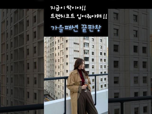 가을 트렌치코트 이렇게 입어보자  #트렌치코트#가을코디#트렌치#패션 #룩북#shorts#옷잘입는연예인