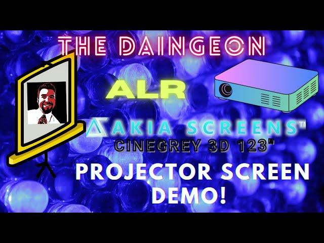 Akia Screens CineGrey 3D ALR 123" Projector Screen Demo!