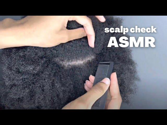 30 MIN ASMR Scalp Scratching & Detangling Type 4 Natural Hair | real person!!