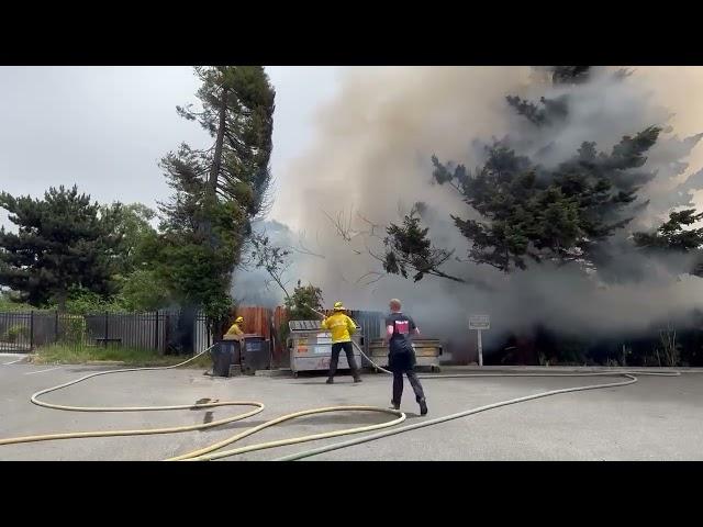 Vegetation Fire with Explosion In Eureka