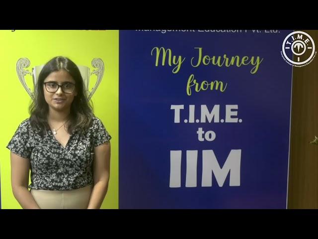 Vidhi (T.I.M.E. student selected into IIM Indore MBA 2023-25 batch)