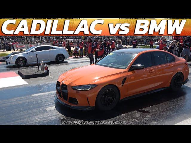 BMW vs Cadillac Drag race @ TX2K24 Texas Motorplex