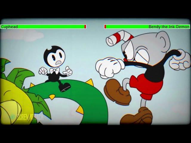 Cuphead vs. Bendy with healthbars