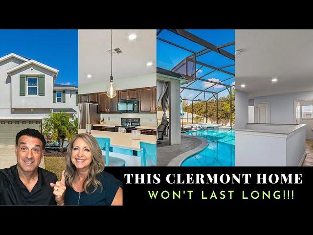 Clermont FL home with INCREDIBLE POOL. For sale right now. Gorgeous neighborhood. Scenic drive.