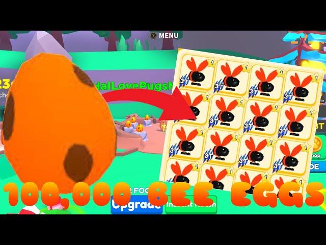 OPENING ANOTHER 100,000 BEE EGGS IN Roblox Pet Swarm Simulator