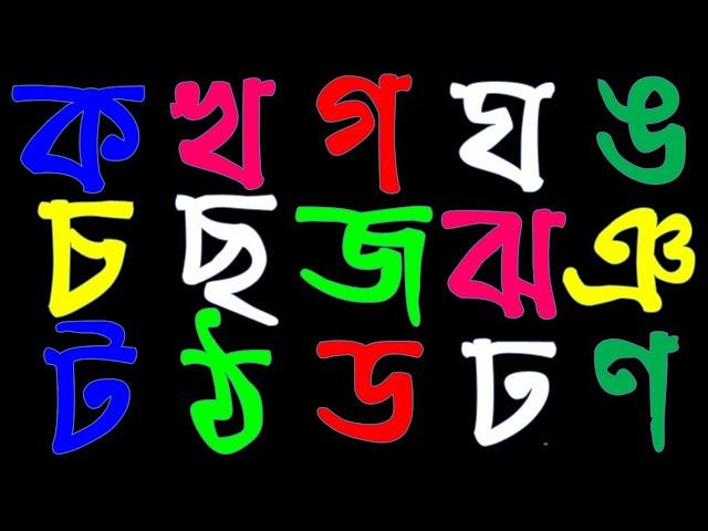 বর্ণমালা পড়ি ক খ গ ঘ ঙ চ ছ জ ঝ ঞ ট ঠ ড ঢ ণ ত থ দ ধ ন প ফ ব ভ ম য র ল শ ষ স .. Bangla banjonborno