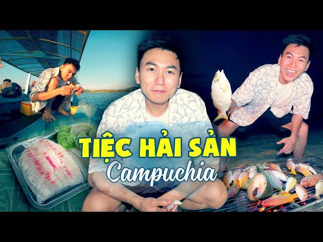 Cambodia Food Tour #3 | Tiệc hải sản trên thuyền câu Campuchia