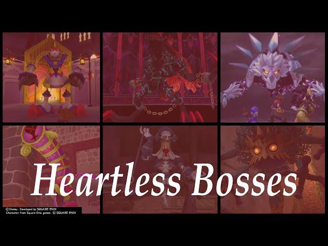 HEARTLESS BOSSES [ALL CUTSCENES] | Kingdom Hearts Series THE MOVIE