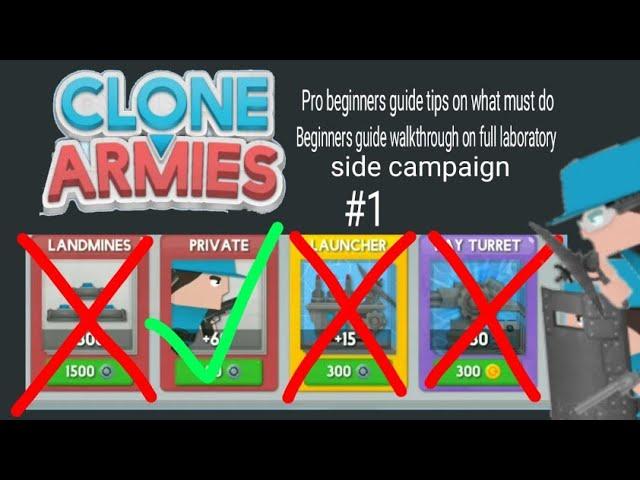 Clone Armies Pro Beginners Guide on what you should do first + Full Laboratory Campaign tutorial  #1