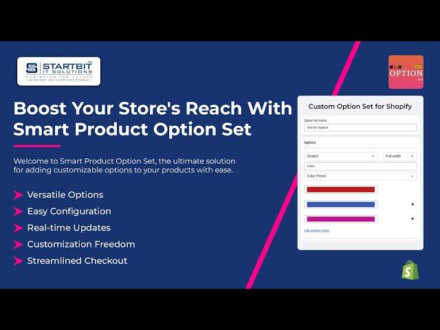 SB Custom Product Fields Shopify App: The Ultimate Product Customizer App | Startbit IT Solutions