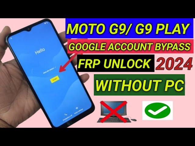 Moto G(9) Google Account Bypass Without pc /Moto Android 10 frp bypass 2024