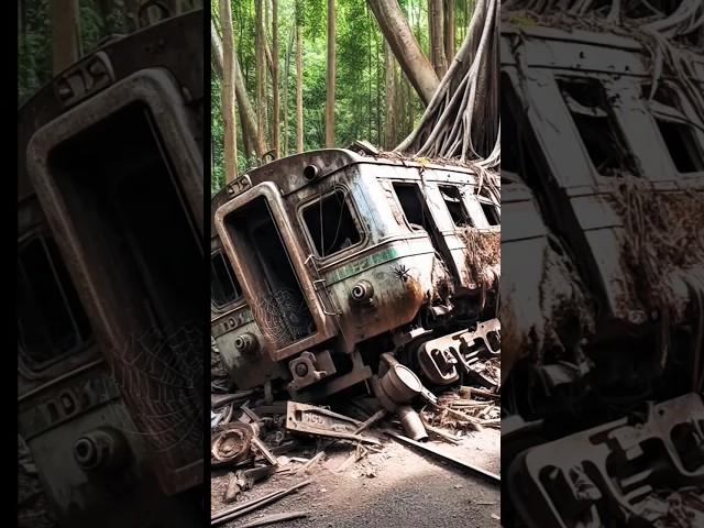 Mysterious Forest and Abandoned Train - A Relaxing Nature Tour #shorts #nature #train #wildlife #art
