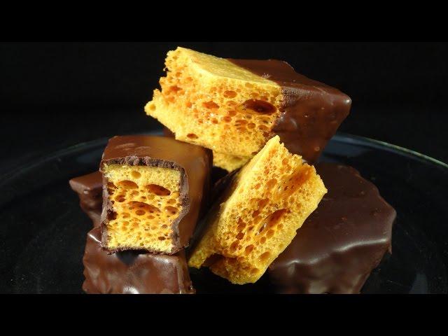 Sponge Toffee/Honeycomb/Seafoam candy (homemade Crunchie bars)- with yoyomax12