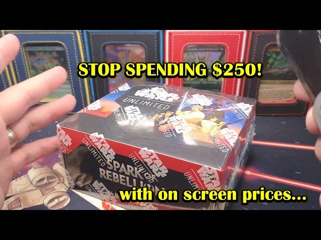 Star Wars Unlimited Box Opening - STOP SPENDING $250 - Here's why!