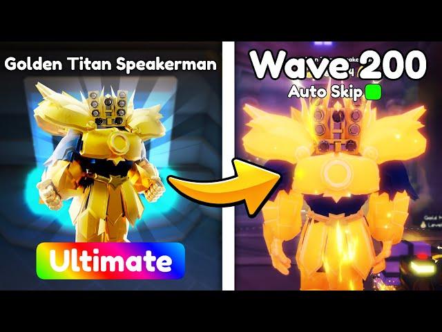 New ULTIMATE Golden Titan Speakerman is OP.. (Toilet Tower Defense)