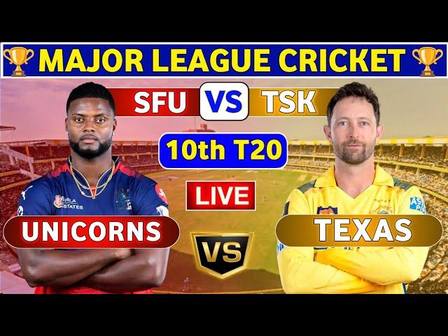 Texas Super Kings vs San Francisco Unicorns, 10th T20 | TSK vs SFU 10th T20 Live Score & Commentary