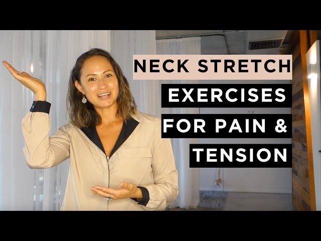 How to fix stiff and painful neck ‍️Neck Stretch Exercises For Pain & Tension