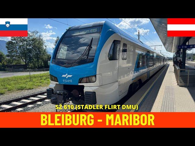 Cab Ride Bleiburg - Maribor (Drava Valley Railway - Austria, Slovenia) train driver's view 4K