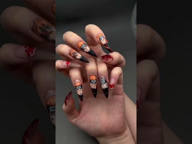 Naruto Nail Art #narutofan #nailart #trendingontiktok #trendingshorts #shorts #anime #animefan