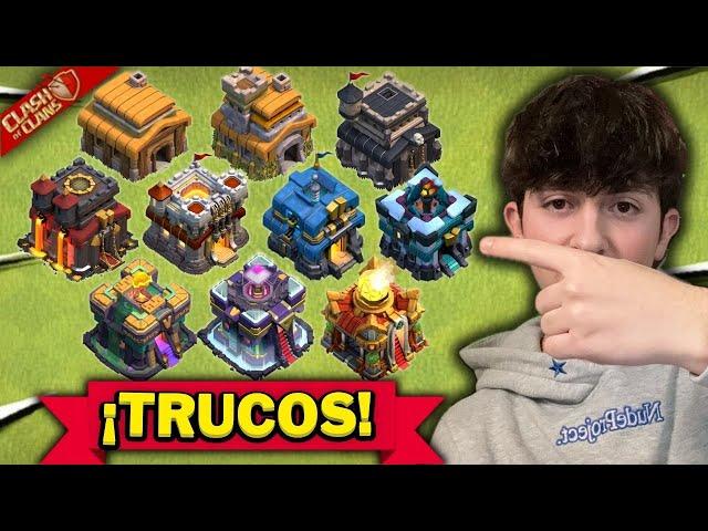 TRUCOS Para MEJORAR RÁPIDO en CADA AYUNTAMIENTO en Clash of Clans  (MUY FÁCIL)