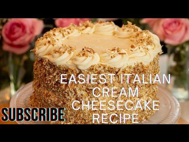 Easiest Italian Cream Cheese Cake Recipe|| Birthday Cake Recipe#viralvideo #trending #recipe #recipe