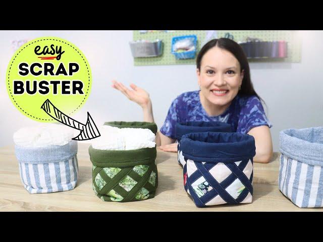 HOW to sew a basket? EASY scrap busting project STEP-BY-STEP