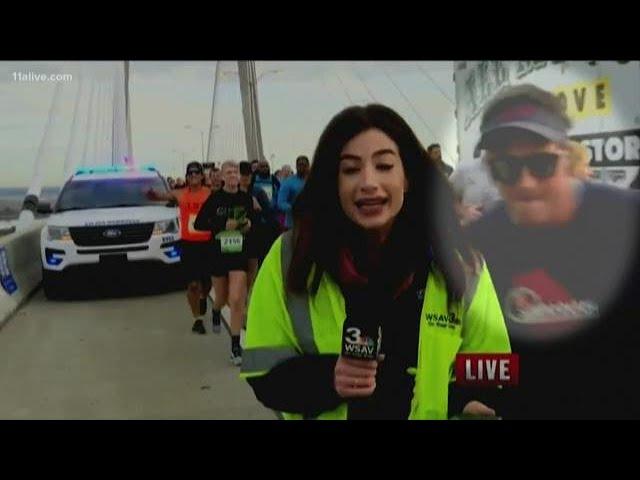 Viral video of runner slapping reporter on butt leads to criminal charge