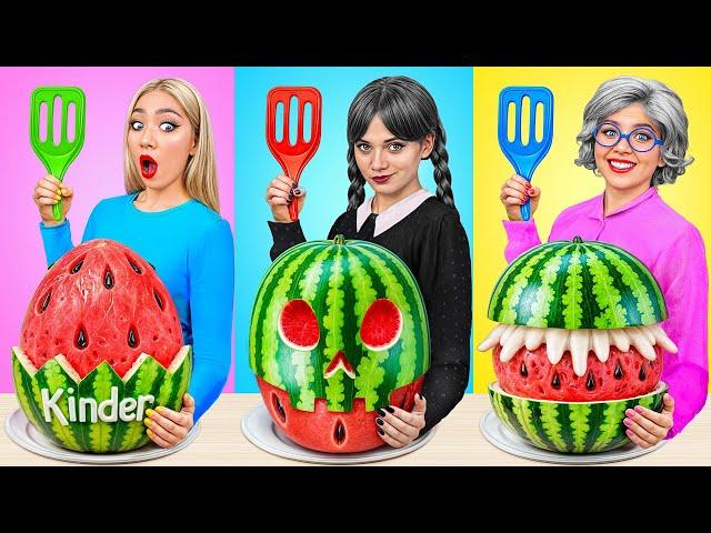 Wednesday vs Grandma Cooking Challenge | Funny Situations by Candy DO