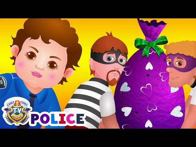 ChuChu TV Police Chase & Catch Thief in Police Car Save Giant Surprise Eggs Toys, Gifts for Kids