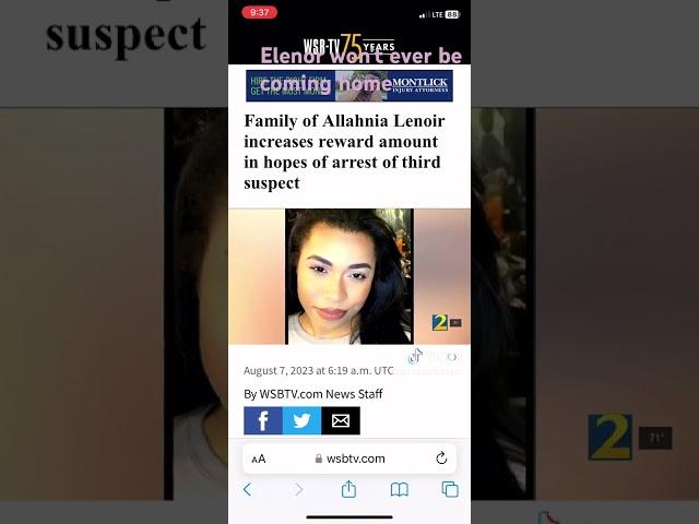 Justice still remains for Allahnia Lenoir #brooklynsquad #missing