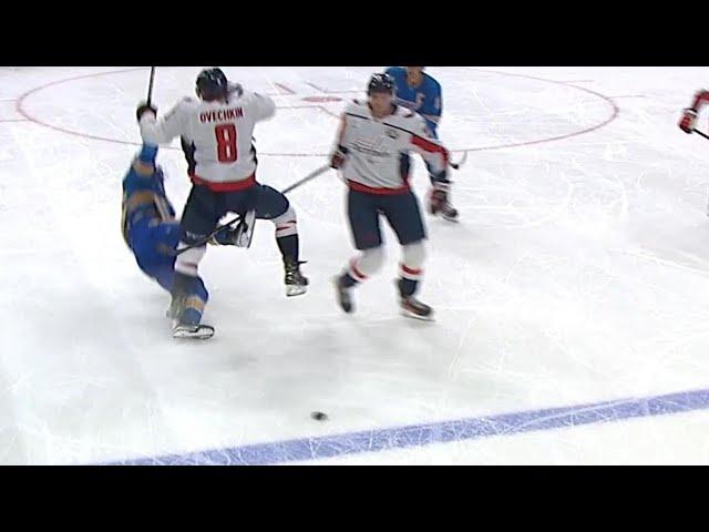 Alex Ovechkin Hit Against Jordan Kyrou