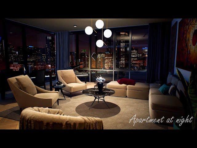 Luxury Apartment at Night Unreal Engine