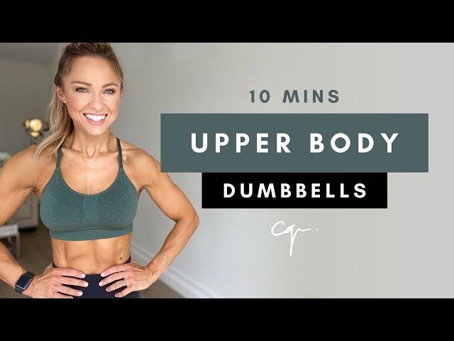 10 Min DUMBBELL UPPER BODY WORKOUT at Home