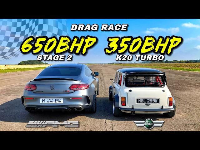 DAVID vs GOLIATH PT4.. 350BHP MINI vs 650BHP STAGE 2 C63S