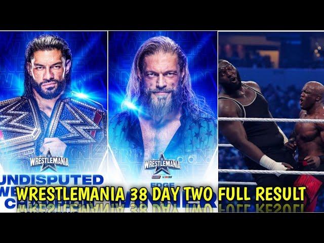 Roman Reigns Double Championship wins | WWE WrestleMania 38 Night 2. April 2022 Highlights