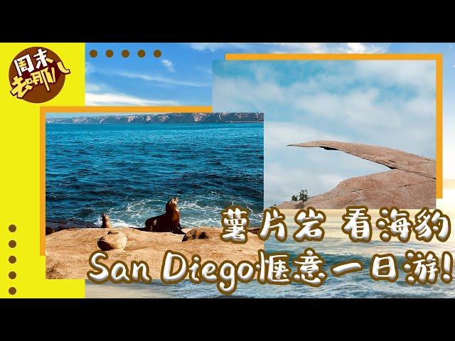 San Diego 网红薯片岩| La Jolla Cove看海豹| 圣地亚哥一日游！《周末去哪儿》第16期 2021.01.16