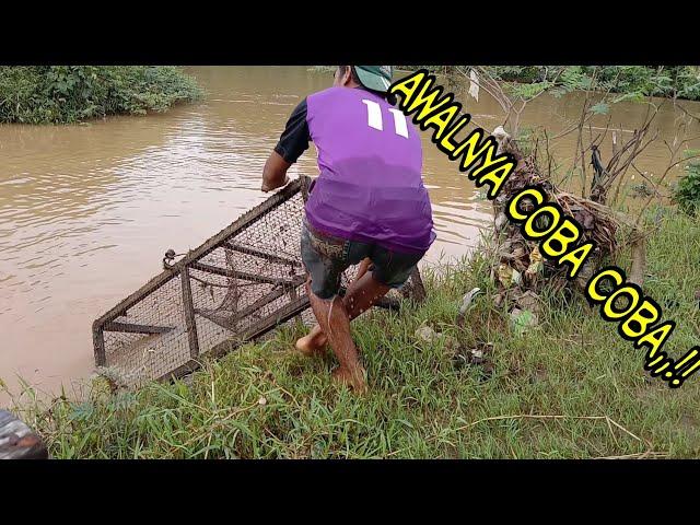 mencoba umpan baru untuk bubu baung,pasang sore tengok pagi,