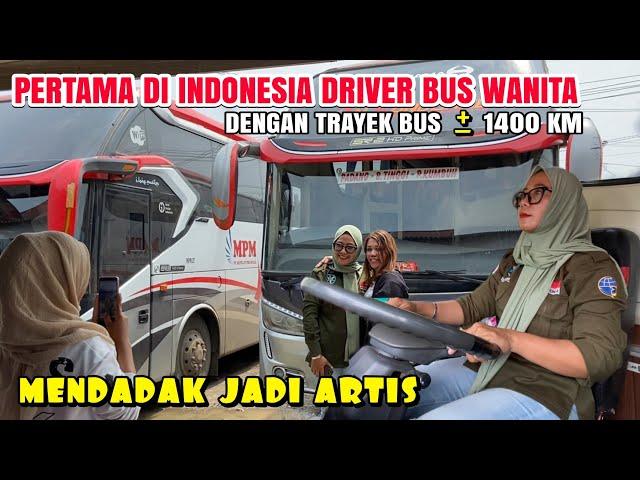 DRIVER BUS WANITA PERTAMA DI INDONESIA ⁉️ PERJALANAN 1400 KM || LADY DRIVER MPM