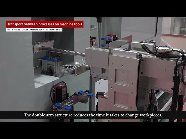Double Arm Structure, Machine Tool with Cartesian 4-axis Robots as Loader & Unloader Unit, 2023 iRex